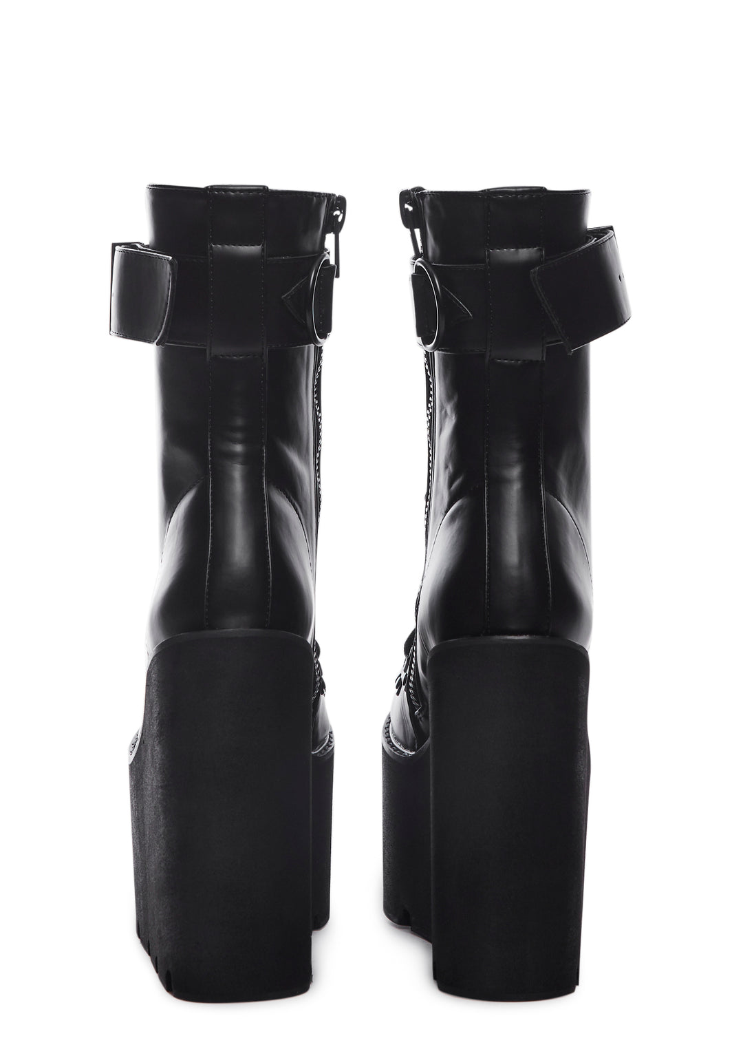 Current Mood Vegan Leather Platform Boots - Black - Image 4