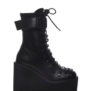 Current Mood Vegan Leather Platform Boots - Black
