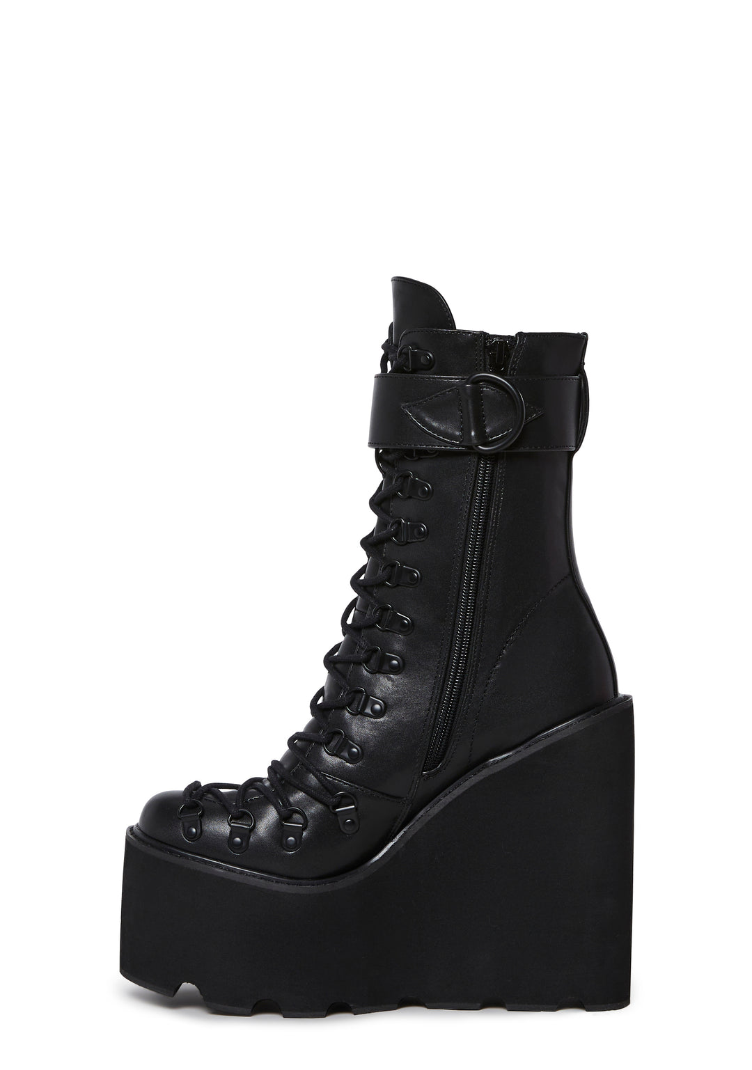 Current Mood Vegan Leather Platform Boots - Black - Image 5