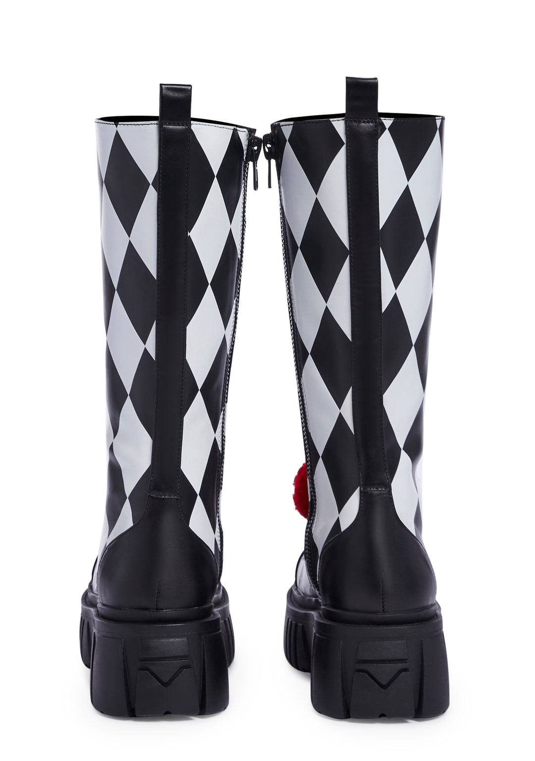 Trickz N Treatz Clown Boots - Black/White/Red - Image 2