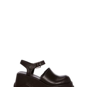 dELiA*s by Dolls Kill Platform Closed Toe Mules - Dark Brown