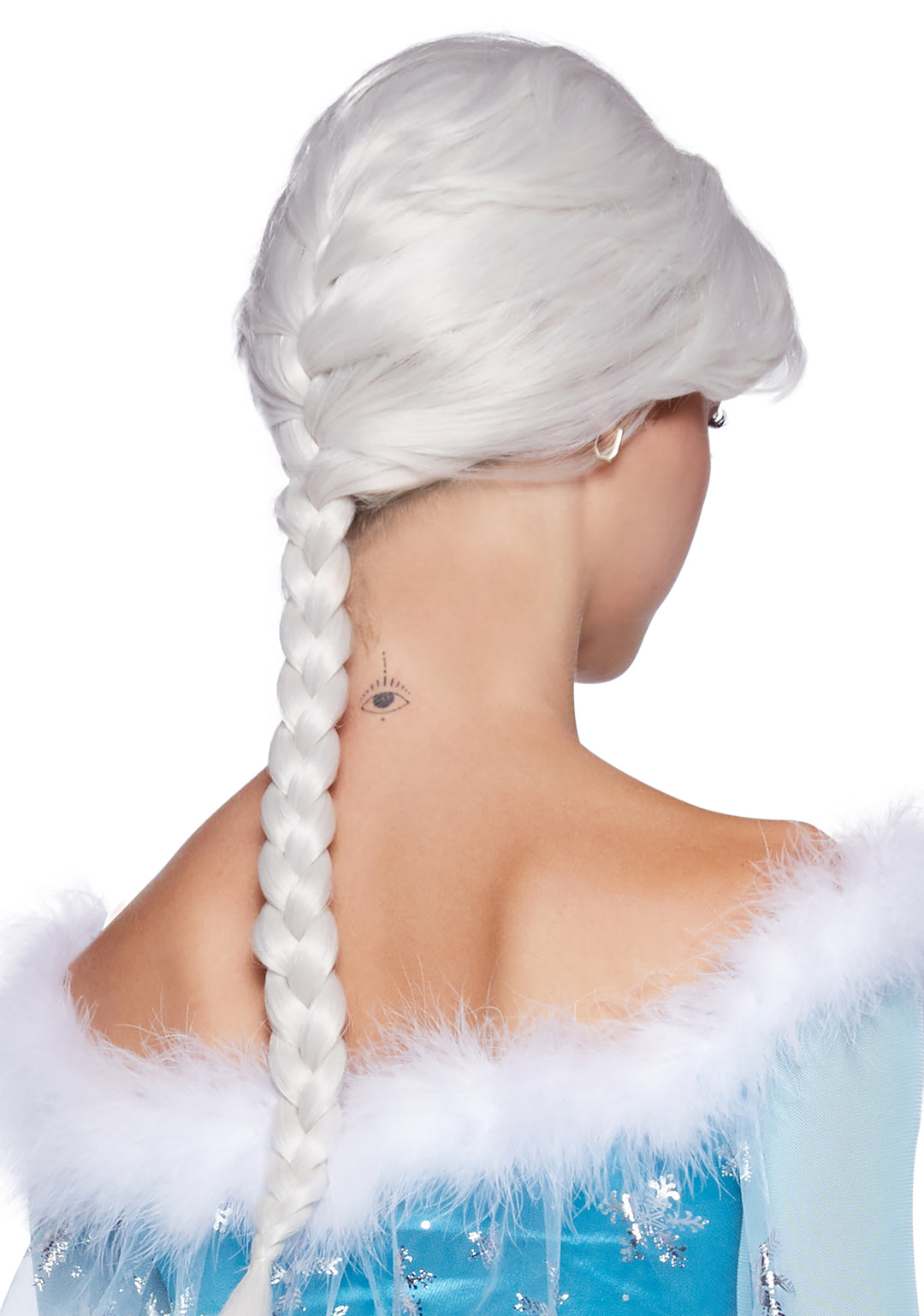 Frozen Elsa Anna Ice Princess Disney Braided Wig - White - Image 2