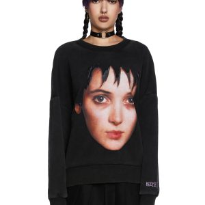 Dolls Kill X Beetlejuice Lydia Oversized Sweatshirt - Black