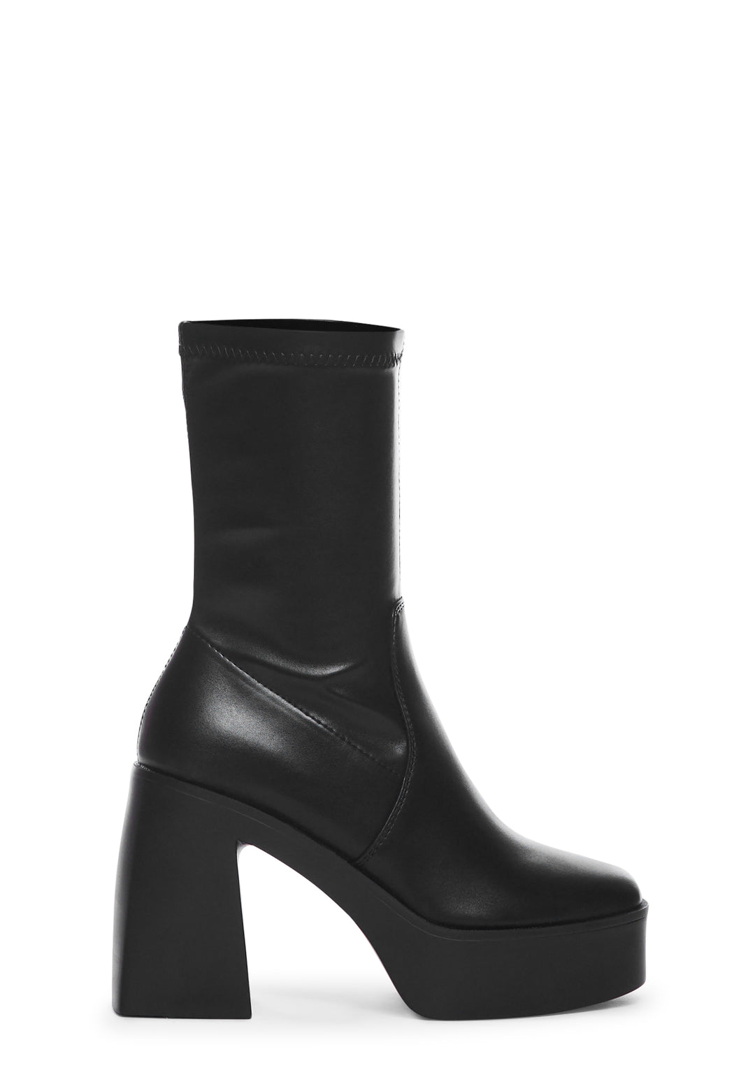 AZALEA WANG 4 Way Stretch Platform Boots - Black