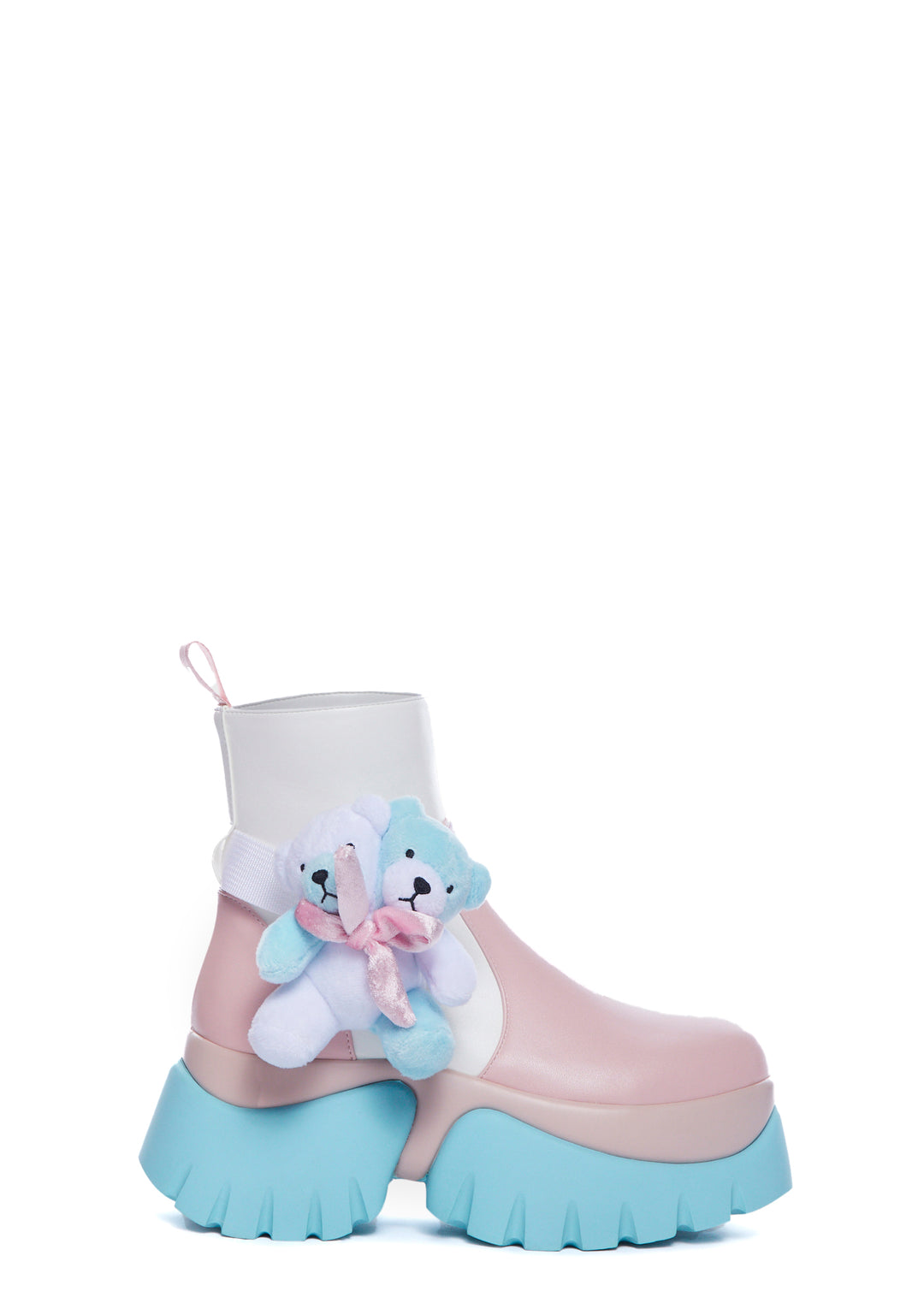 Koi Footwear Teddy Bear Plush Platform Boots - Multi