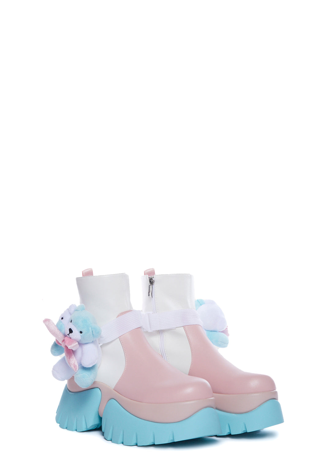 Koi Footwear Teddy Bear Plush Platform Boots - Multi - Image 3