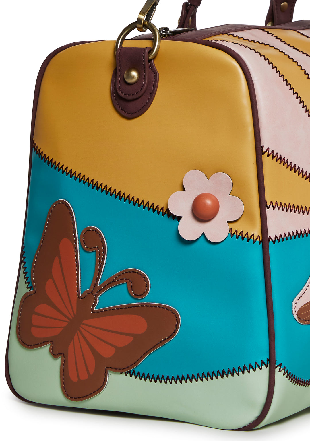 Current Mood Floral Mushroom Weekender Vegan Leather Bag - Image 3