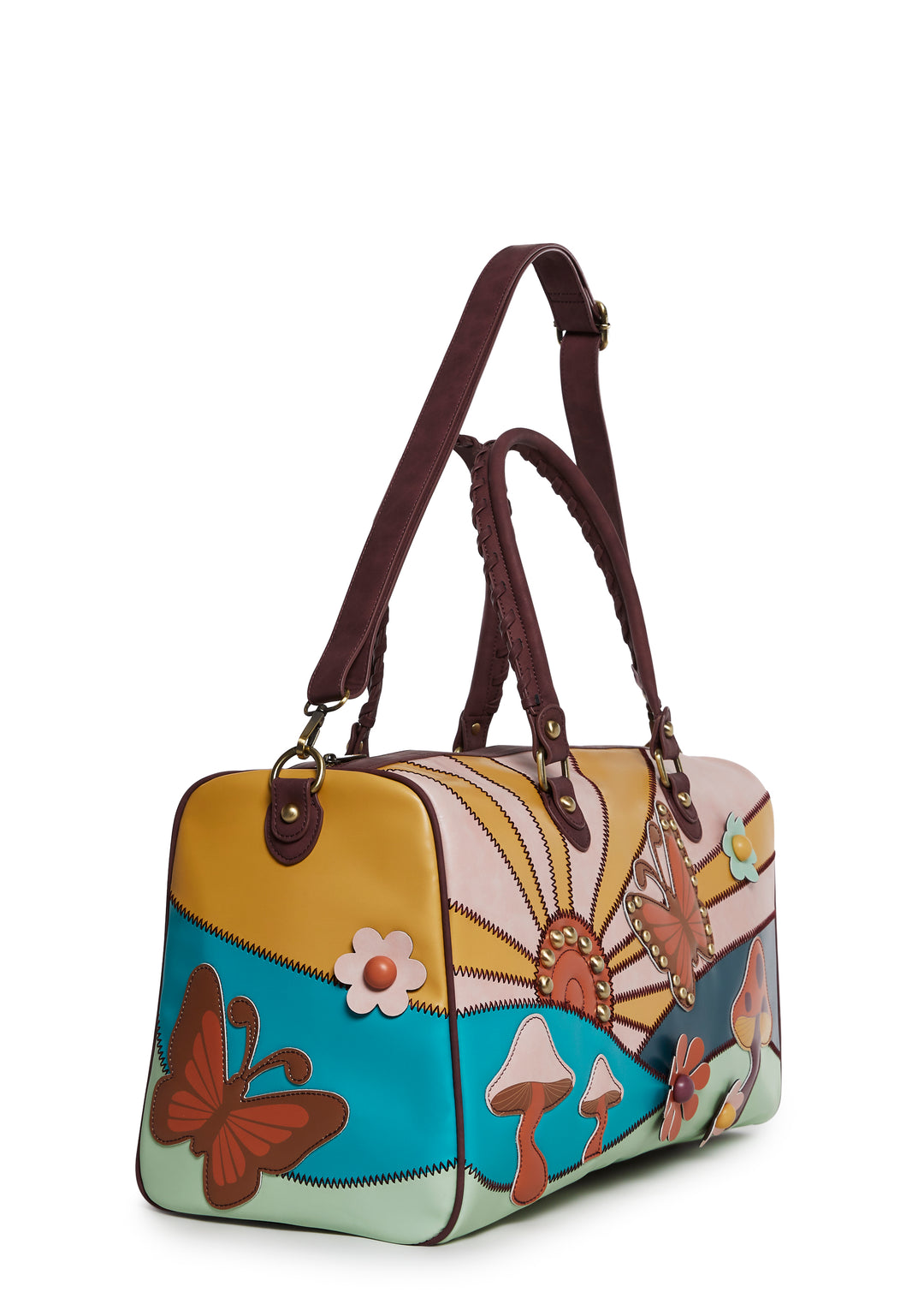 Current Mood Floral Mushroom Weekender Vegan Leather Bag - Image 6