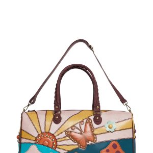 Current Mood Floral Mushroom Weekender Vegan Leather Bag