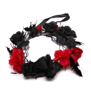 Dolls Home Rose Bat Wreath - Black/Red