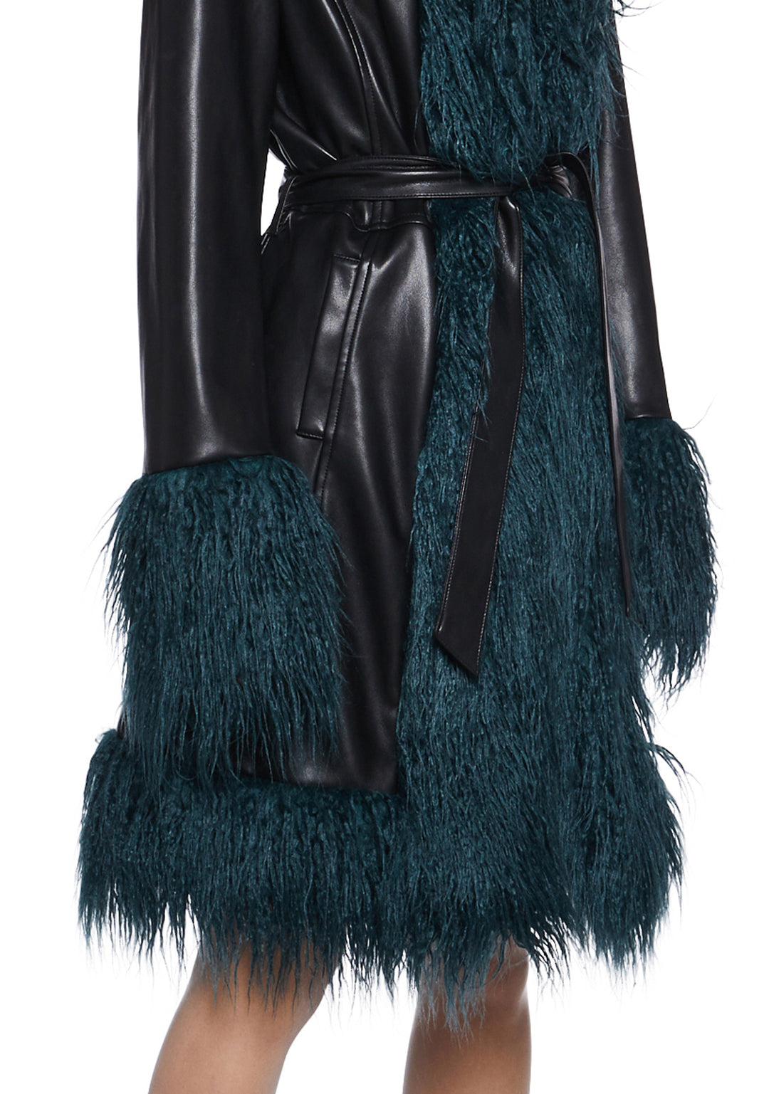 Delia's Faux Fur Coat - Black - Image 6