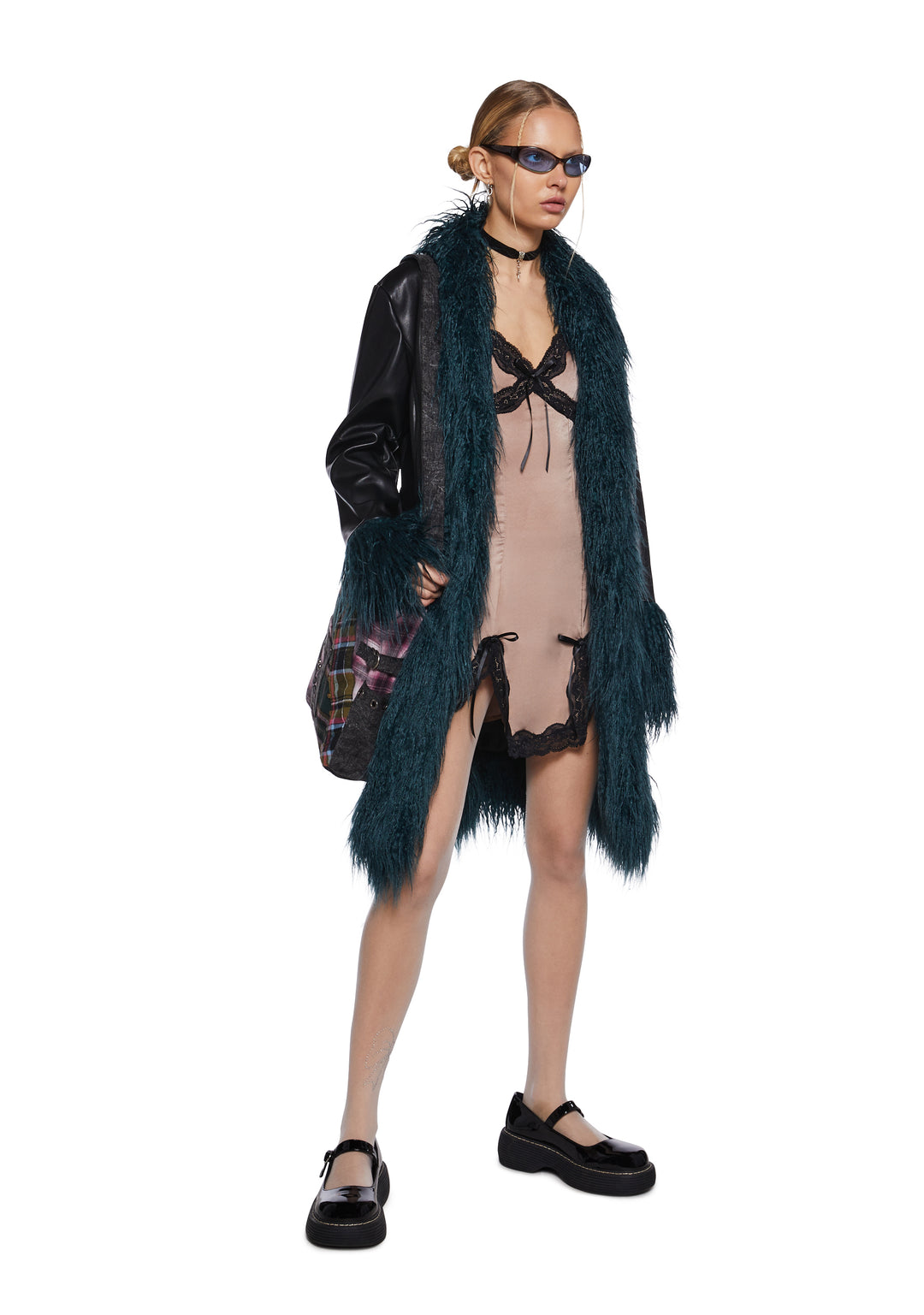 Delia's Faux Fur Coat - Black - Image 2