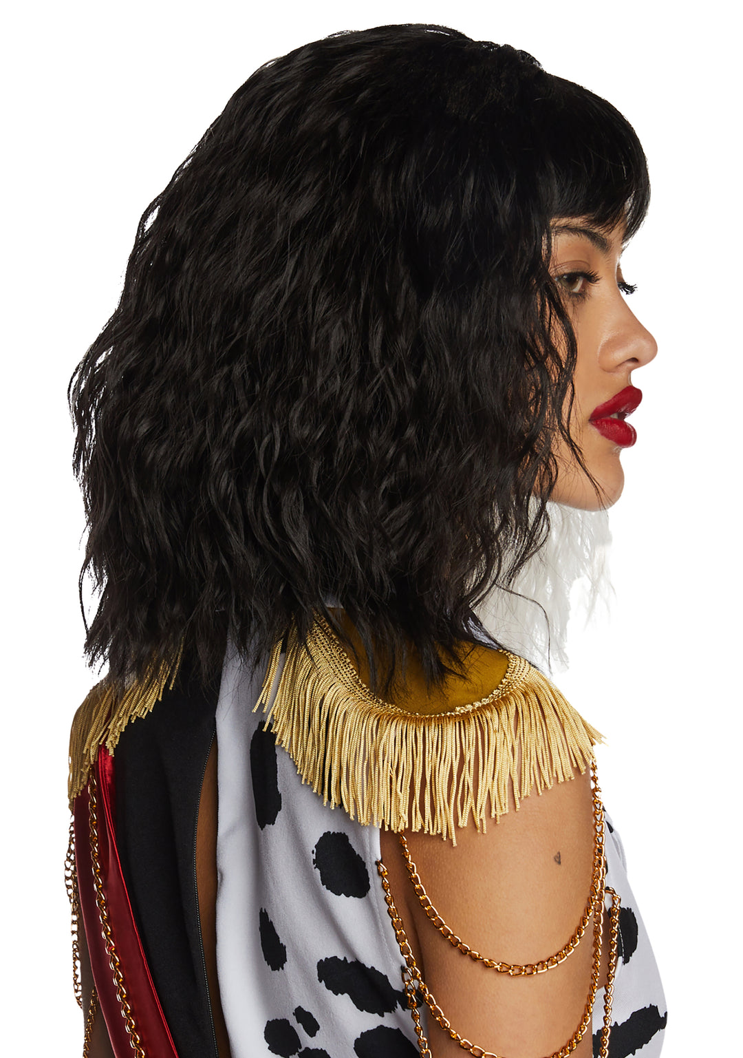 Trickz N Treatz Dognapper Villain Two Tone Wig - Black/White - Image 3