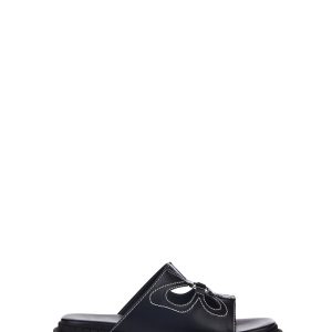 dELiA*s by Dolls Kill Butterfly Cut Out O Ring Platform Slides - Black