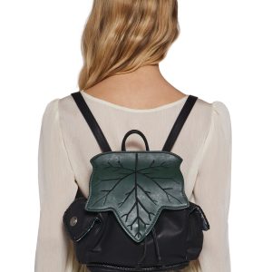 Widow Vegan Leather Leaf Backpack - Dark Green