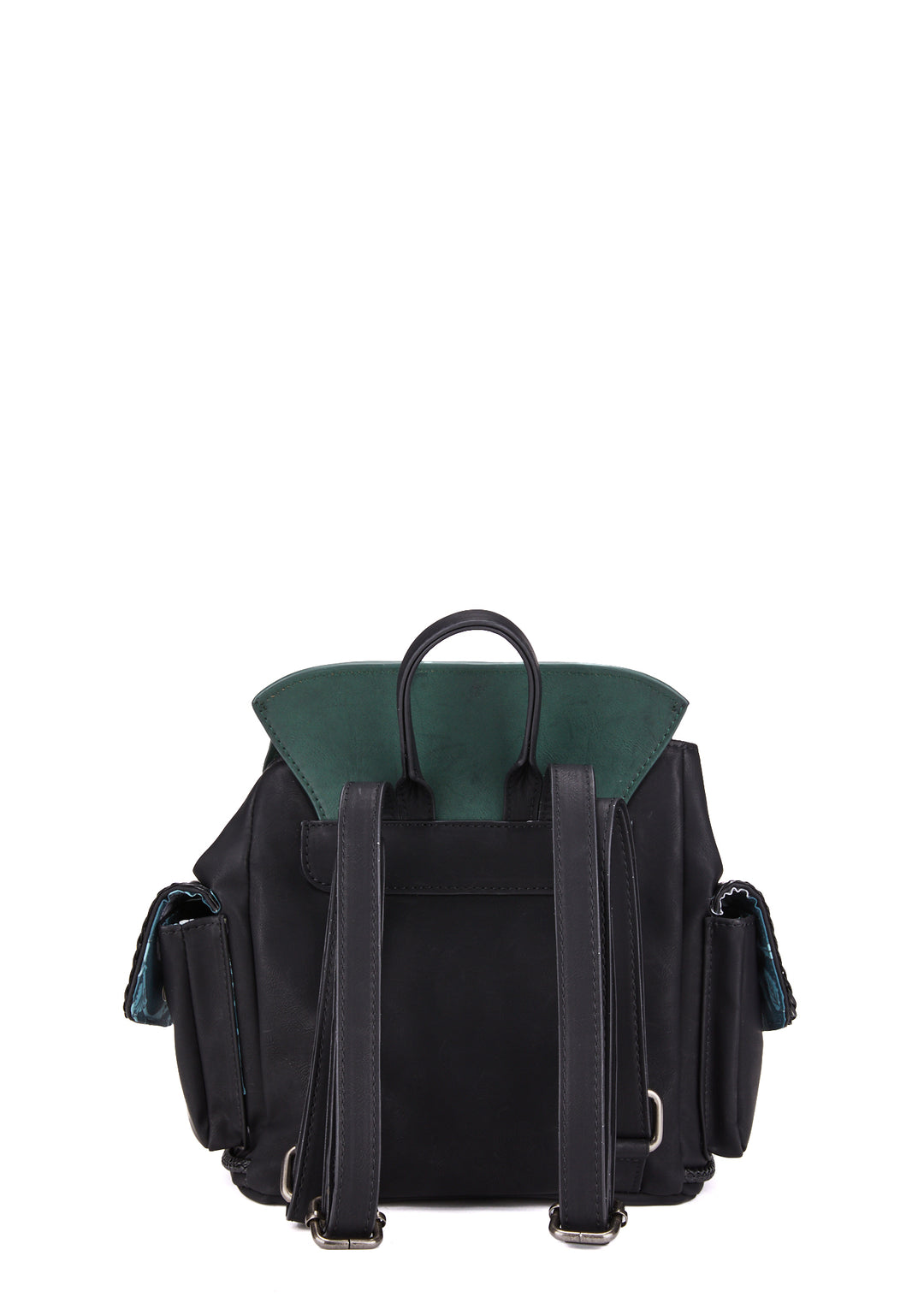 Widow Vegan Leather Leaf Backpack - Dark Green - Image 4