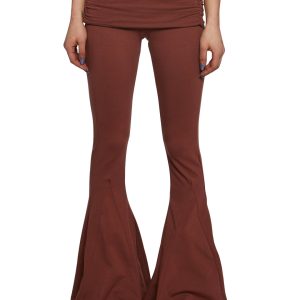 Current Mood Stretchy Flared Yoga Pants - Brown