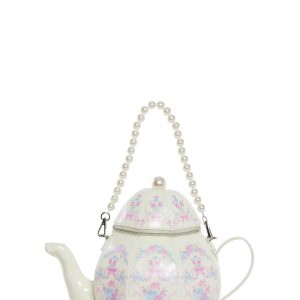 Sugar Thrillz Tea Pot Crossbody Bag - White