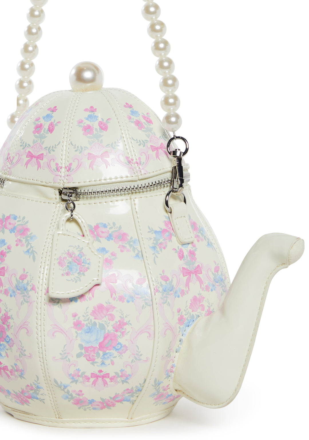Sugar Thrillz Tea Pot Crossbody Bag - White - Image 6
