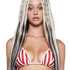 Trickz N Treatz Dirty Pop Star Wig - Blonde/Black