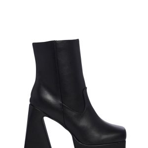Azaleas Wang Platform Boots- Black