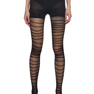 Fishnet Layered Black Tights