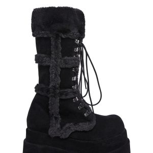 Bear-202 Platform Calf High Boots