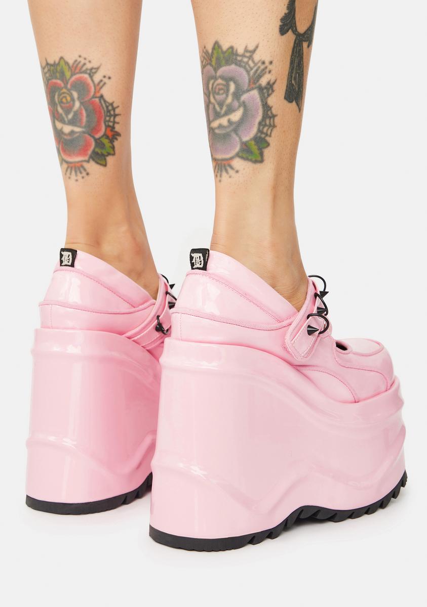 WAVE-48 Platform Wedge Mary Janes - Image 4
