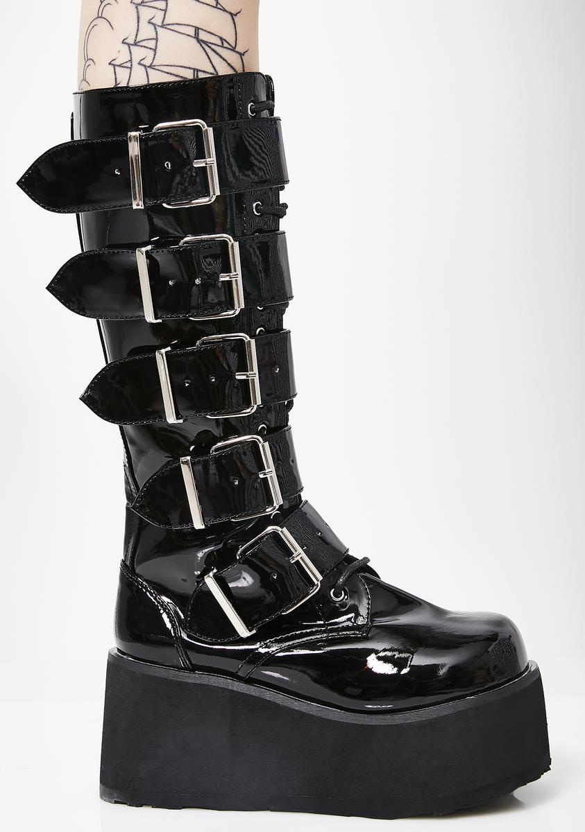 Trashville-518 Unisex Platform Knee High Boots - Image 2